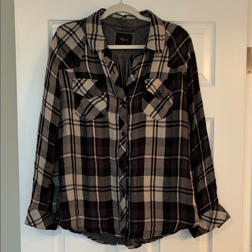 Rails Gray Plaid Shirt